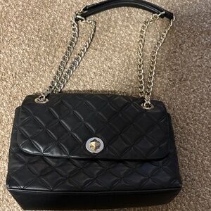 Kate Spade black quilted bag with two way strap.